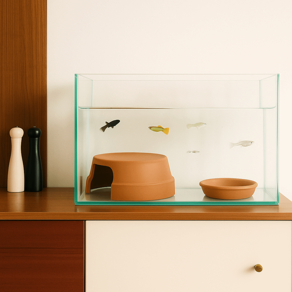 Hide Cave Ceramic - Multifunctionele keramische reptielenhuiddoos, decoratieve schuilplaats voor