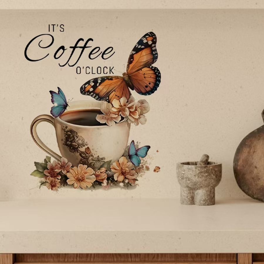 Pvc Panel Background - IT's Coffee O'Clock Creatieve PVC-stickers voor