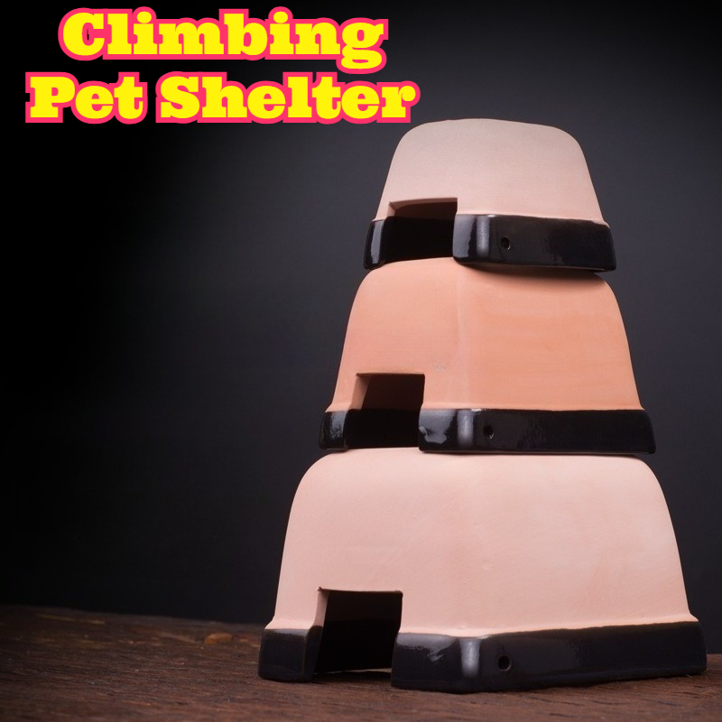 Hide Cave Ceramic - Reptielenbevochtigingshol, keramische waterbak, vochtvoorzienende schuilplaats voor