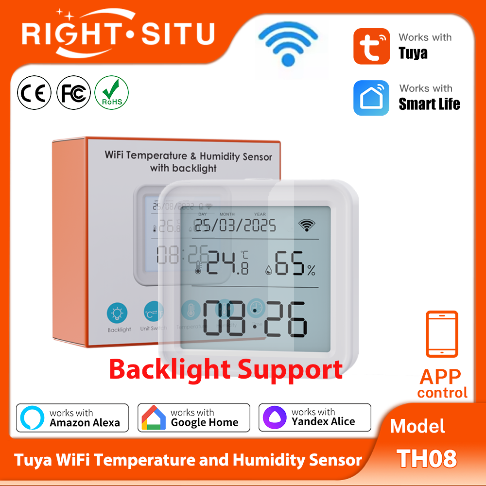 Digital Hygrometer Probe - Tuya temperatuur- en vochtigheidssensor WiFi met