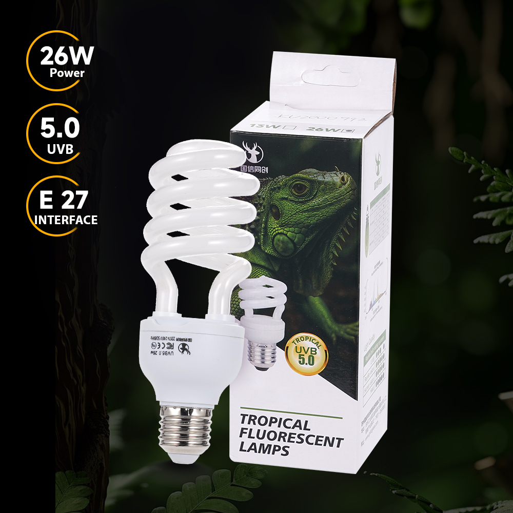 Reptiel UVB-lamp 26W 5.0 E27 s - Calcium Powder Reptile recensie en prijs