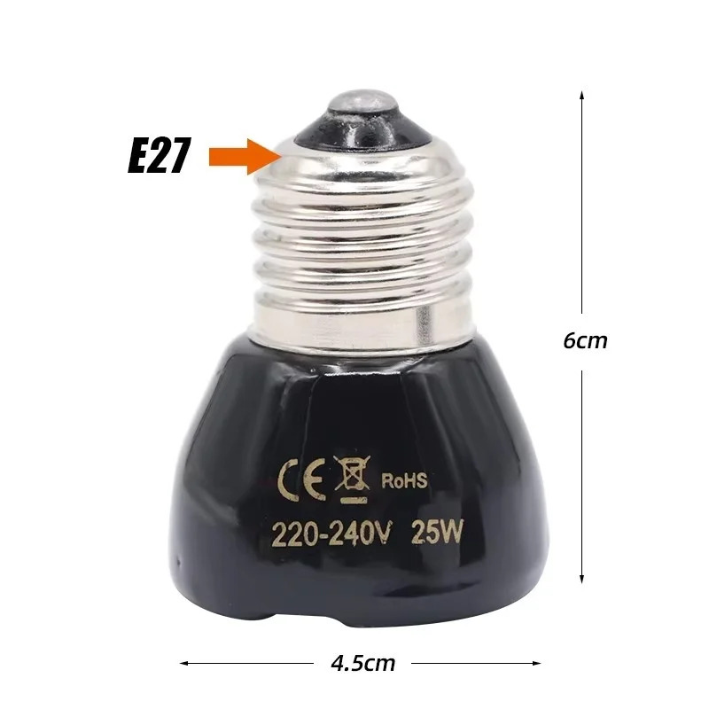 25/50/75/100W E27 Zwarte Infra - Ceramic Heat Emitter recensie en prijs
