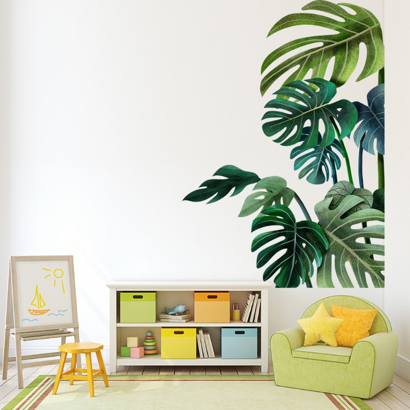 Grote Nordic Green Leaf muurst - Pvc Panel Background recensie en prijs